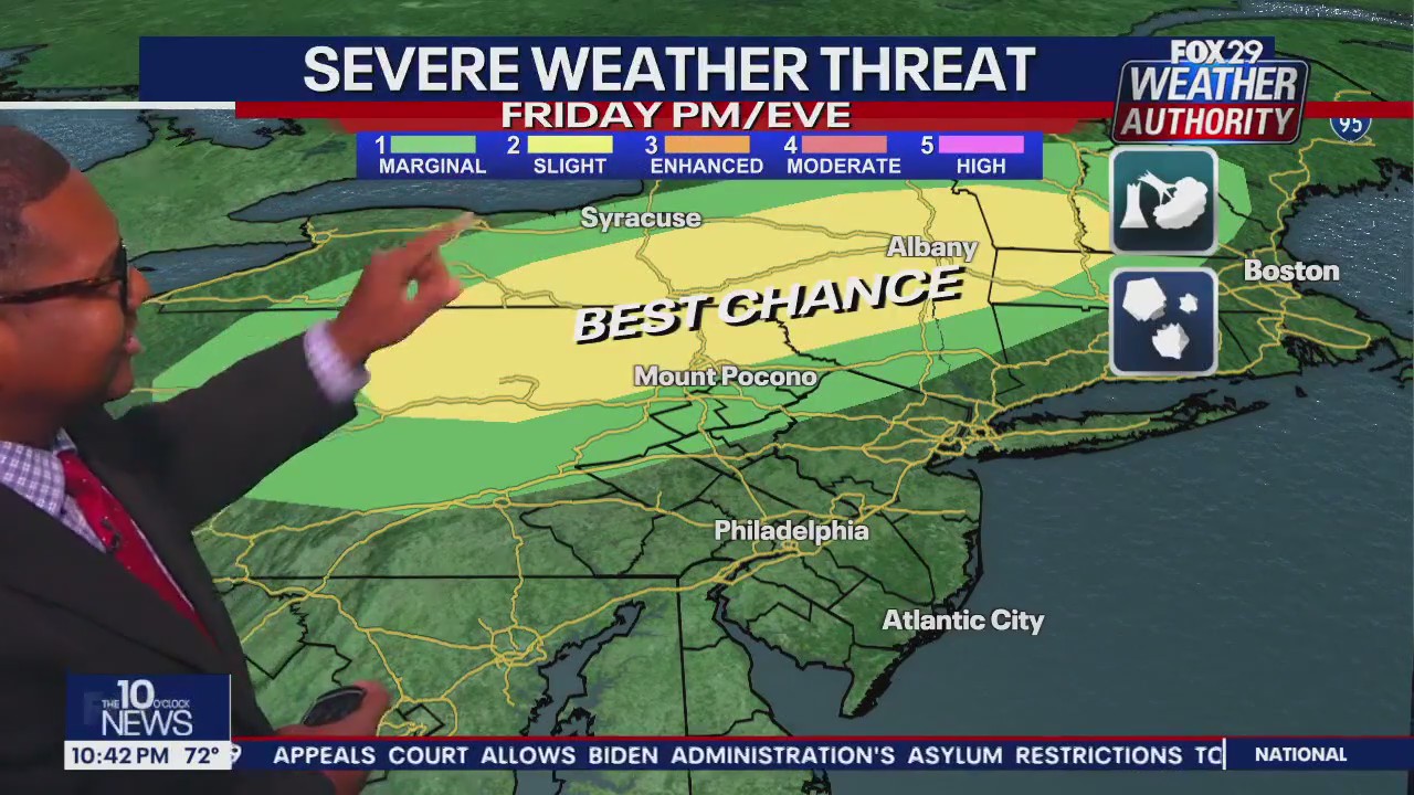 Weather Authority: 10 p.m. Thursday forecast