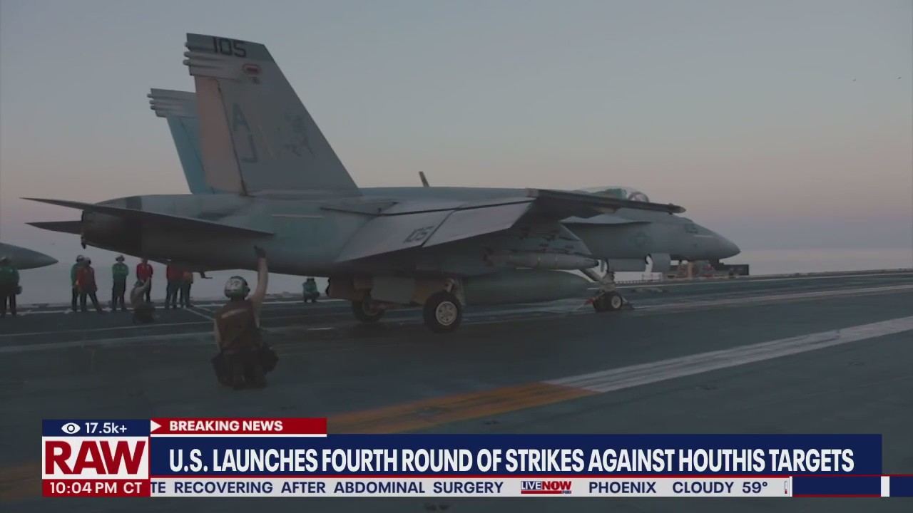 U.S. fires more strikes against Houthis in Yemen