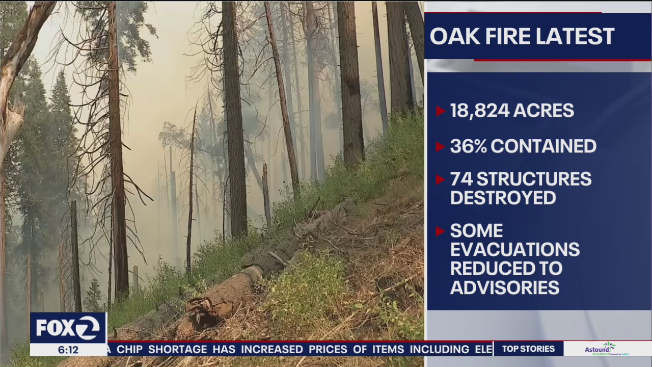 Some evacuations order lifted as more of the Oak Fire is contained