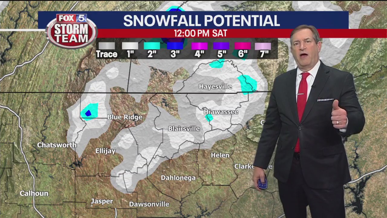 Will it snow in Georgia this weekend?