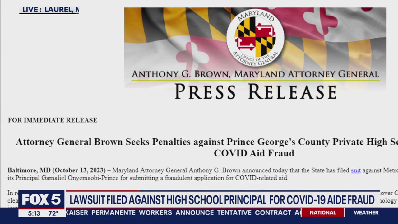Lawsuit alleges high school principal created fake students to receive COVID funds