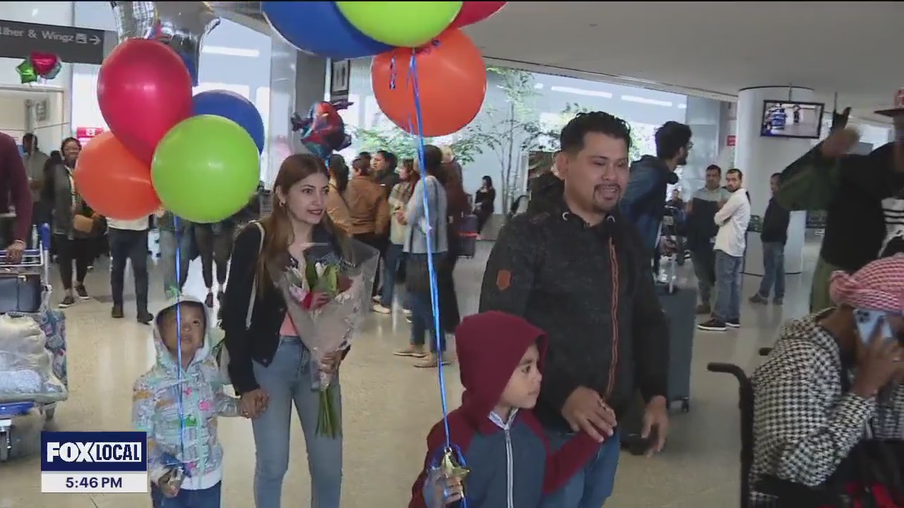 Family separated for 5 years reunited in emotional embrace at SFO
