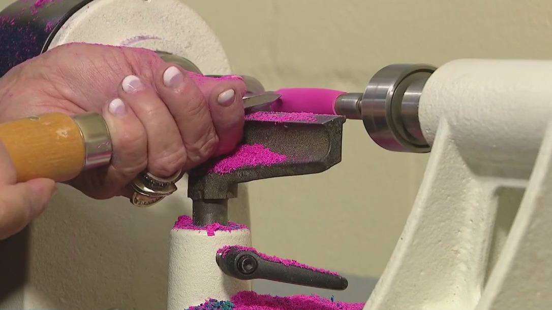 Wood turning at Tampa's Lighthouse for the Blind