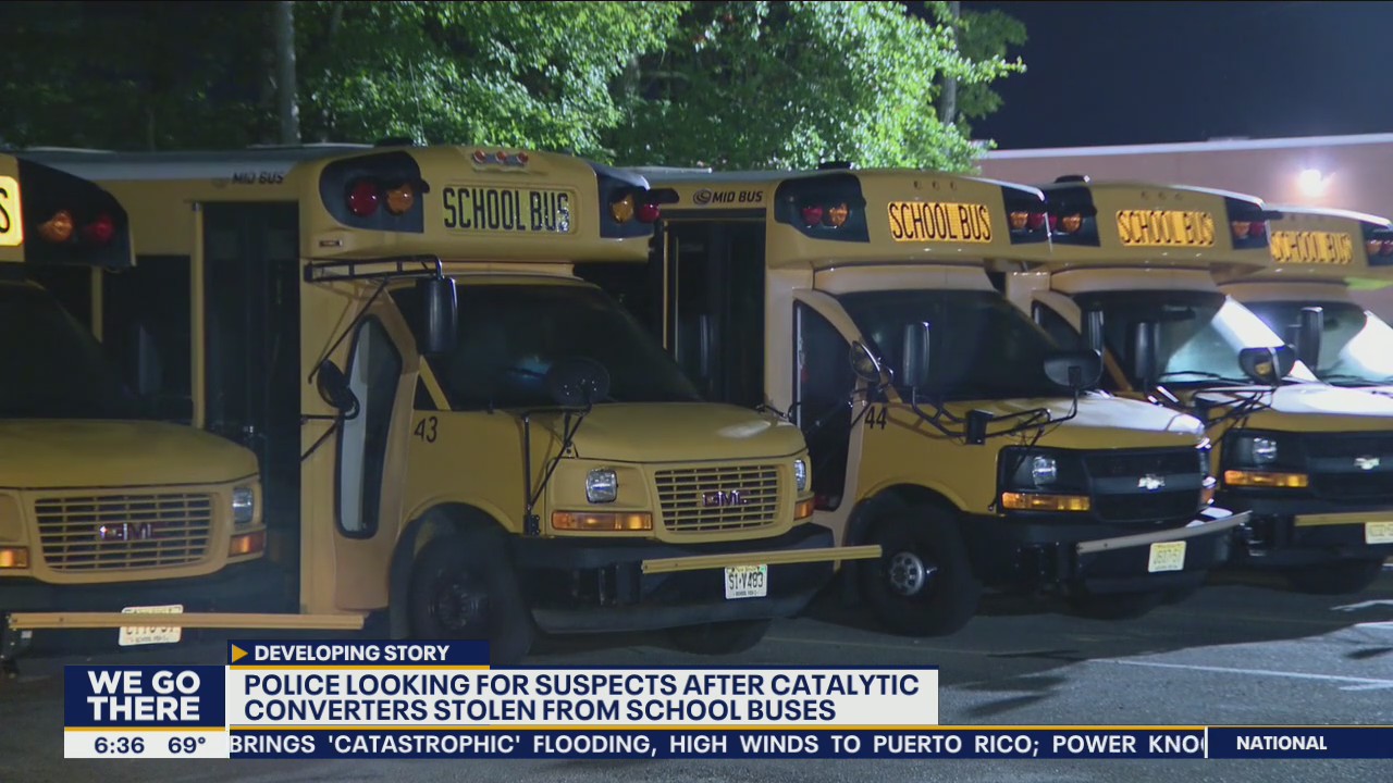 Catalytic converters stolen from buses in Burlington County