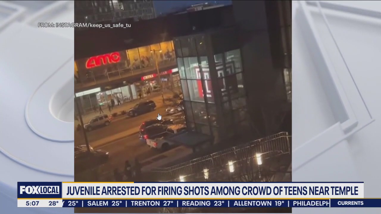 Juvenile arrested for firing shots among crowd of teens near Temple: police