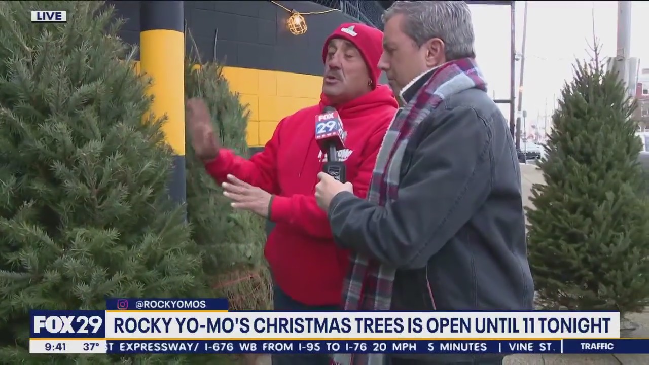 Bob stops by Rocky Yo-Mo's Christmas Trees
