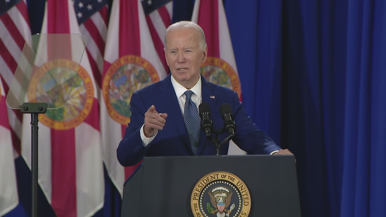 President Joe Biden speaks in Tampa
