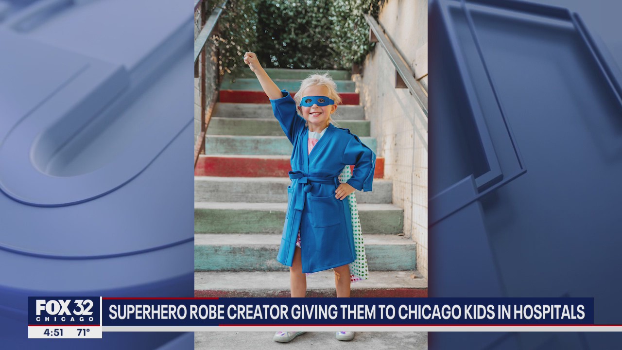 Superhero robe creator giving them to hospitalized Chicago kids