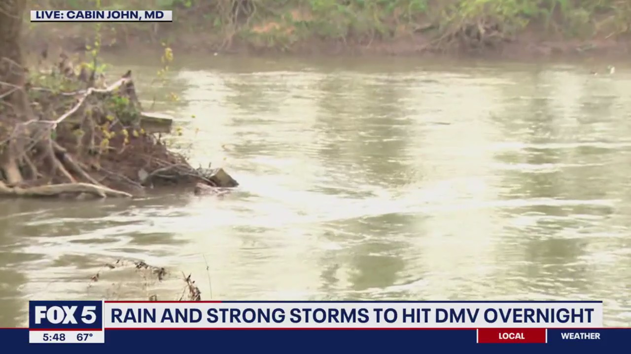 Rain, powerful storms to drench DC region overnight