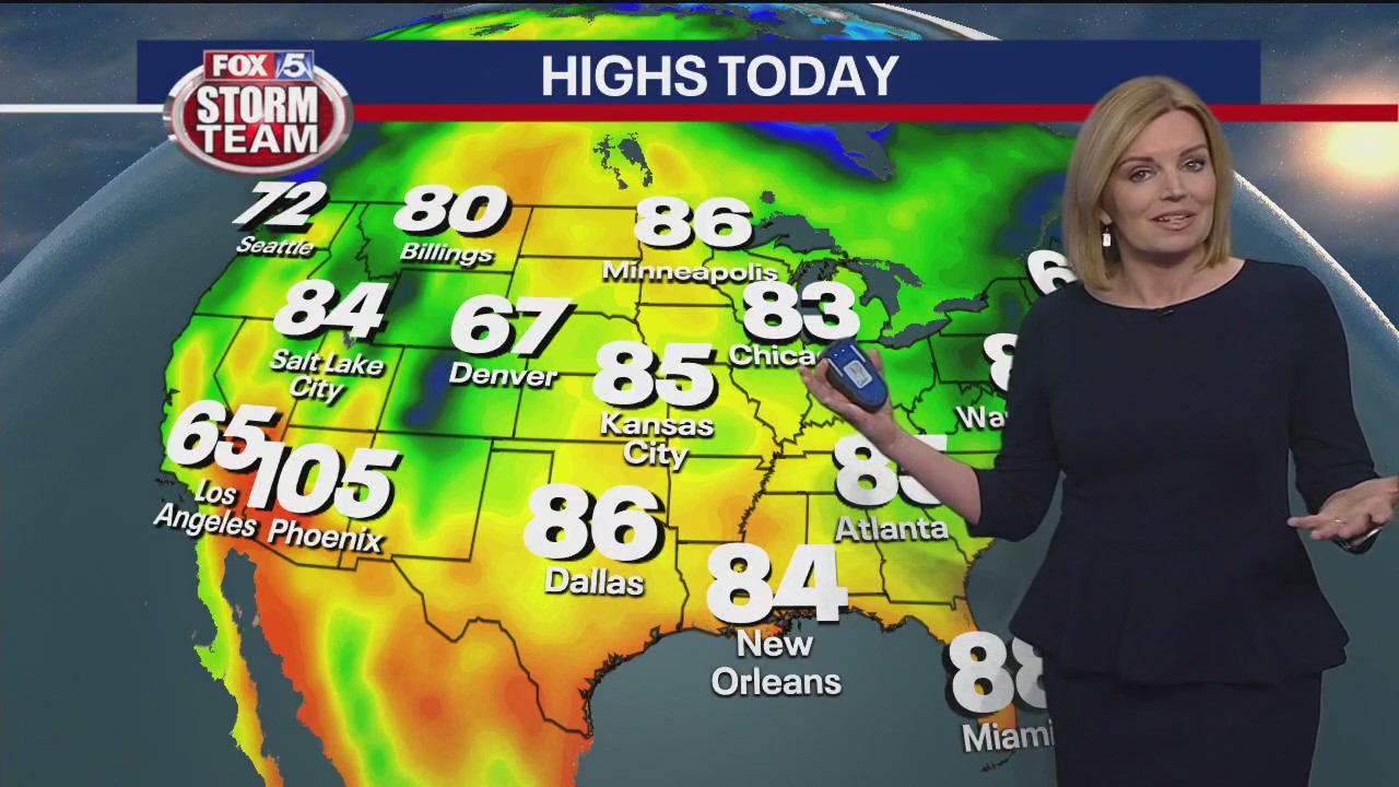 Monday morning weather forecast