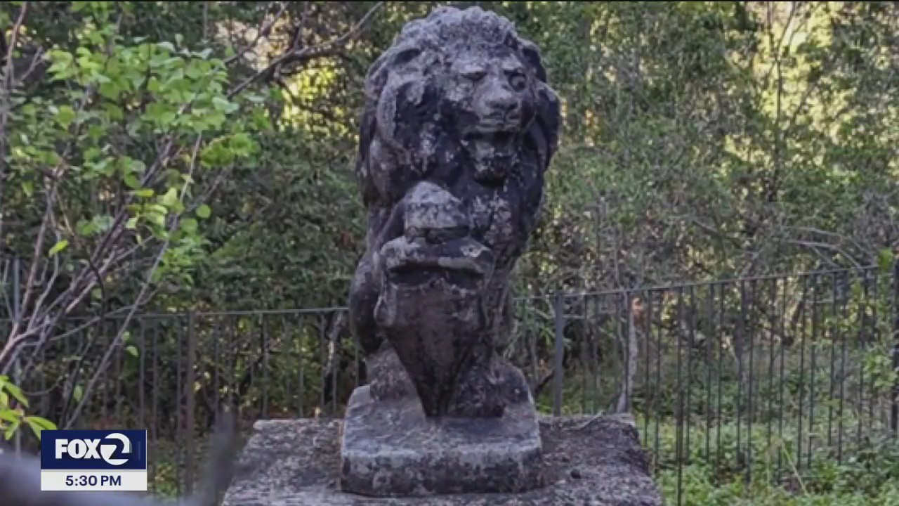 Investigators searching for stolen lion statue in Saratoga
