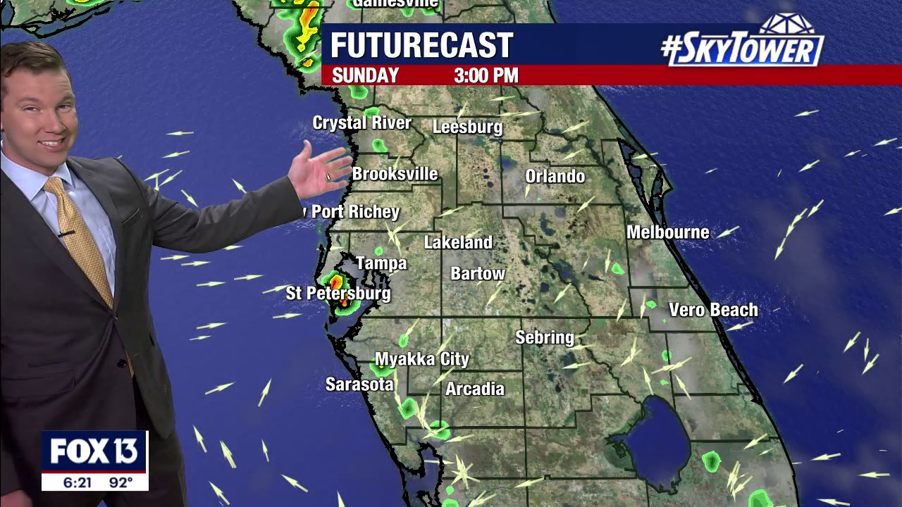 Saturday evening forecast