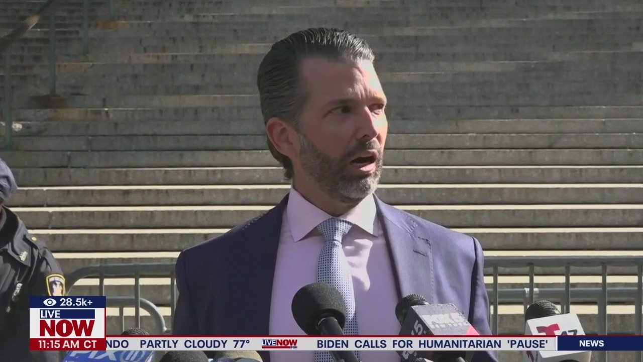 Don Jr. speaks outside of courthouse