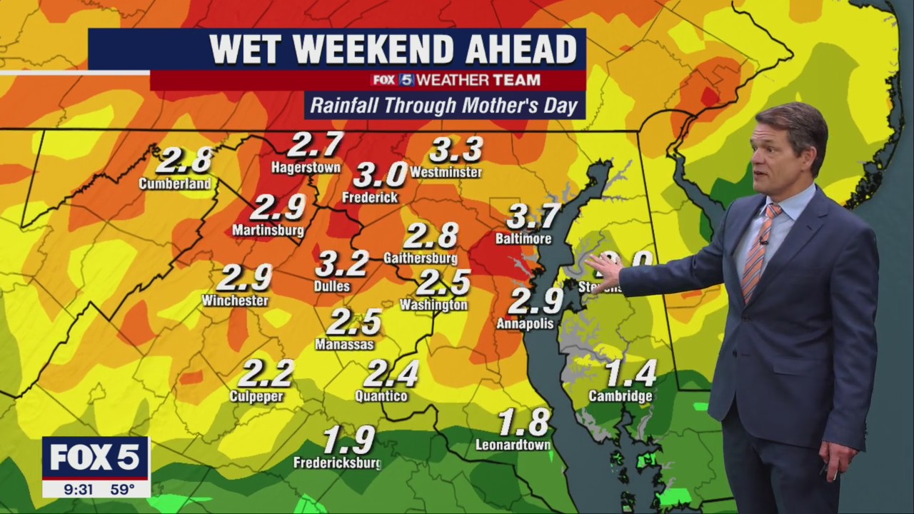 FOX 5 Weather forecast for Friday, May 6