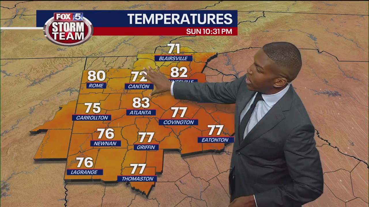 Sunday evening forecast update