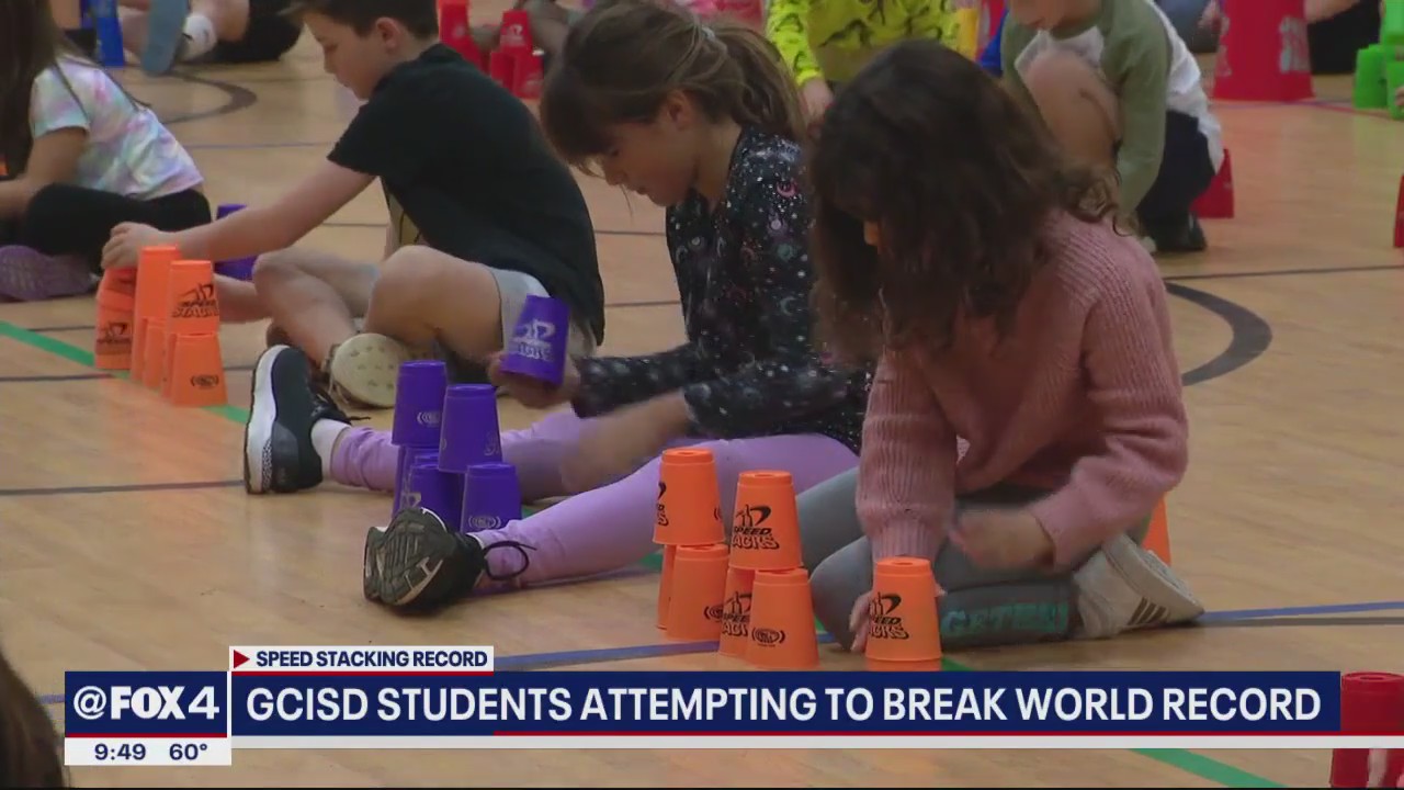 Colleyville Elementary students try to break record