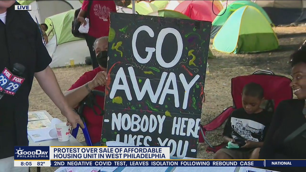 'Go away': West Philadelphia residents protesting sale of one of last affordable housing units in community