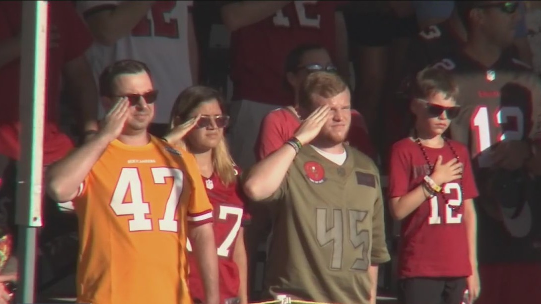 Bucs celebrate Military Day