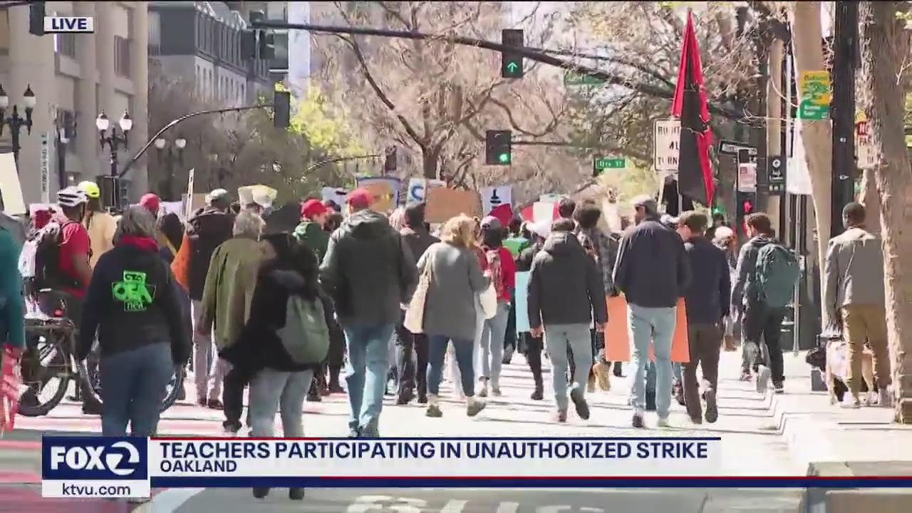 Oakland teachers strike over pay
