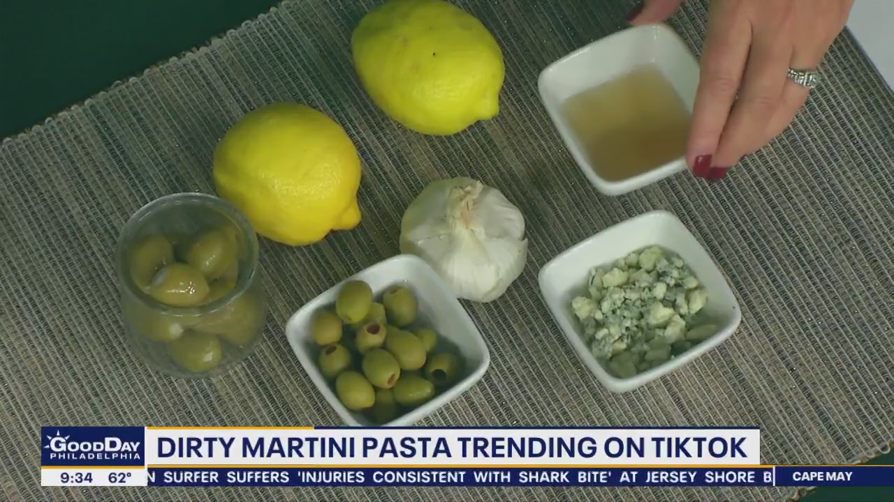 Trying the dirty martini pasta trend
