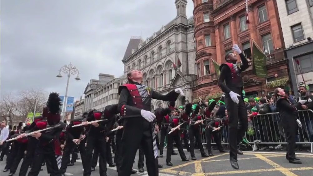 MN band plays at St. Patrick's Parade in Ireland