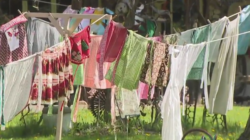 This Mother’s Day weekend, the 17th annual "Aprons in the Wind" exhibit returns