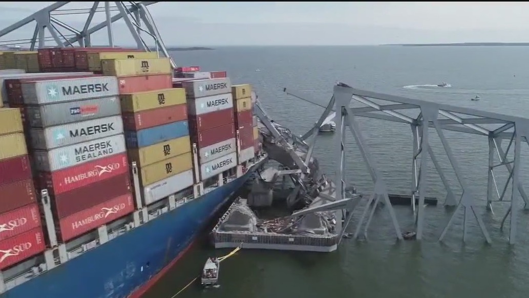 Baltimore bridge collapses after powerless cargo ship rams into support column; 6 presumed dead