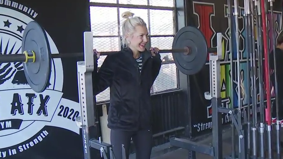 Working out at Lift ATX in East Austin