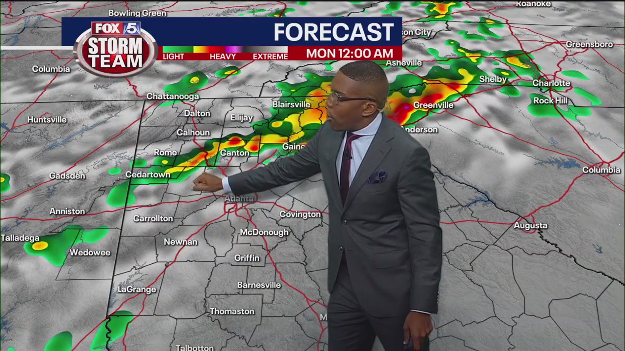 Sunday evening forecast