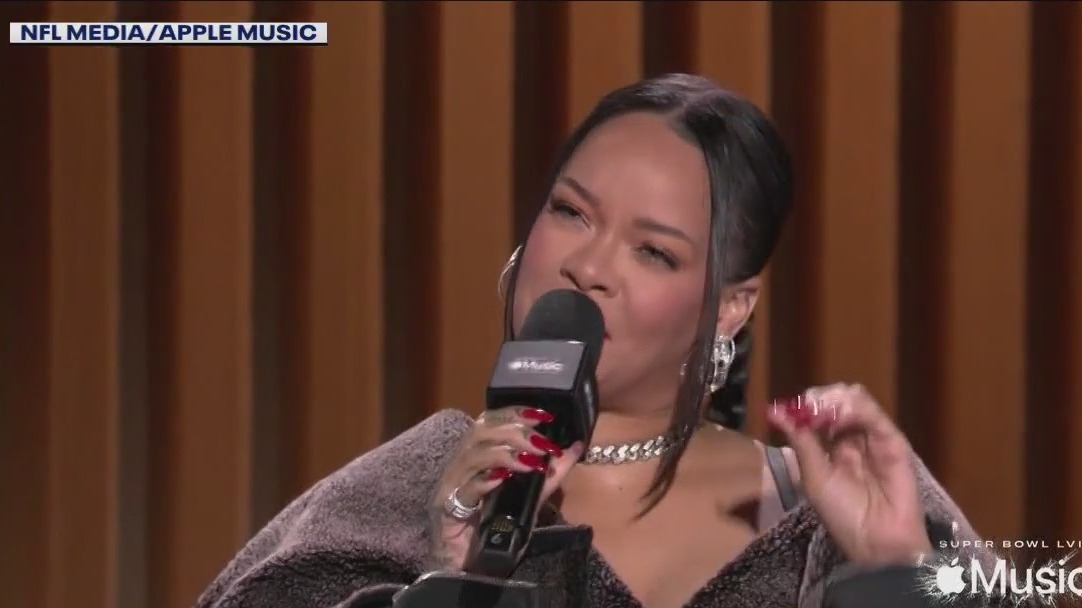 Rihanna makes appearance ahead of Super Bowl performance