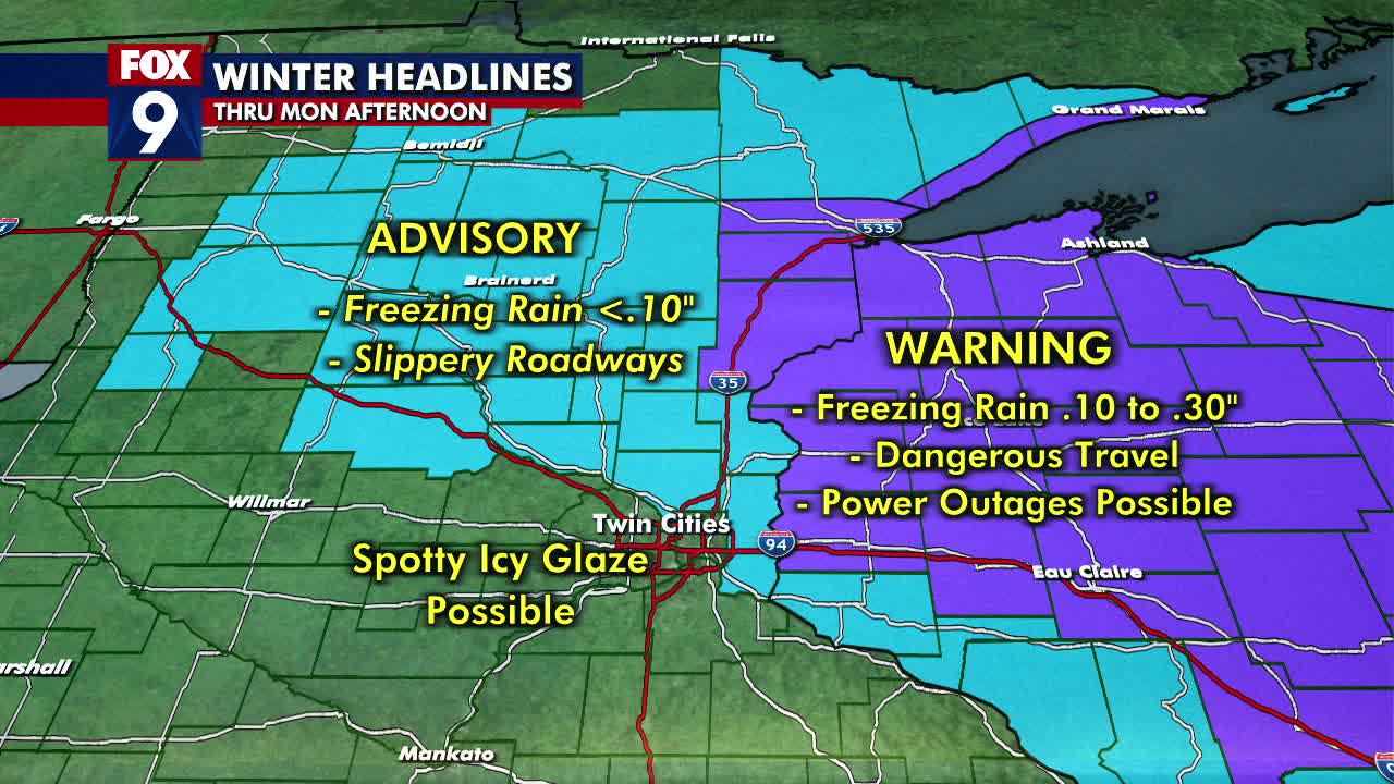 Monday's forecast: Slick spots possible during morning hours