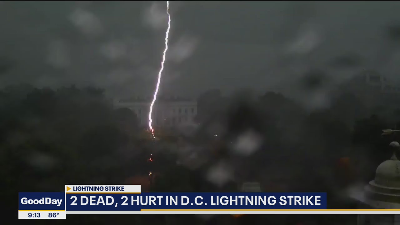 Lightning strike near White House kills 2, injures 2 others