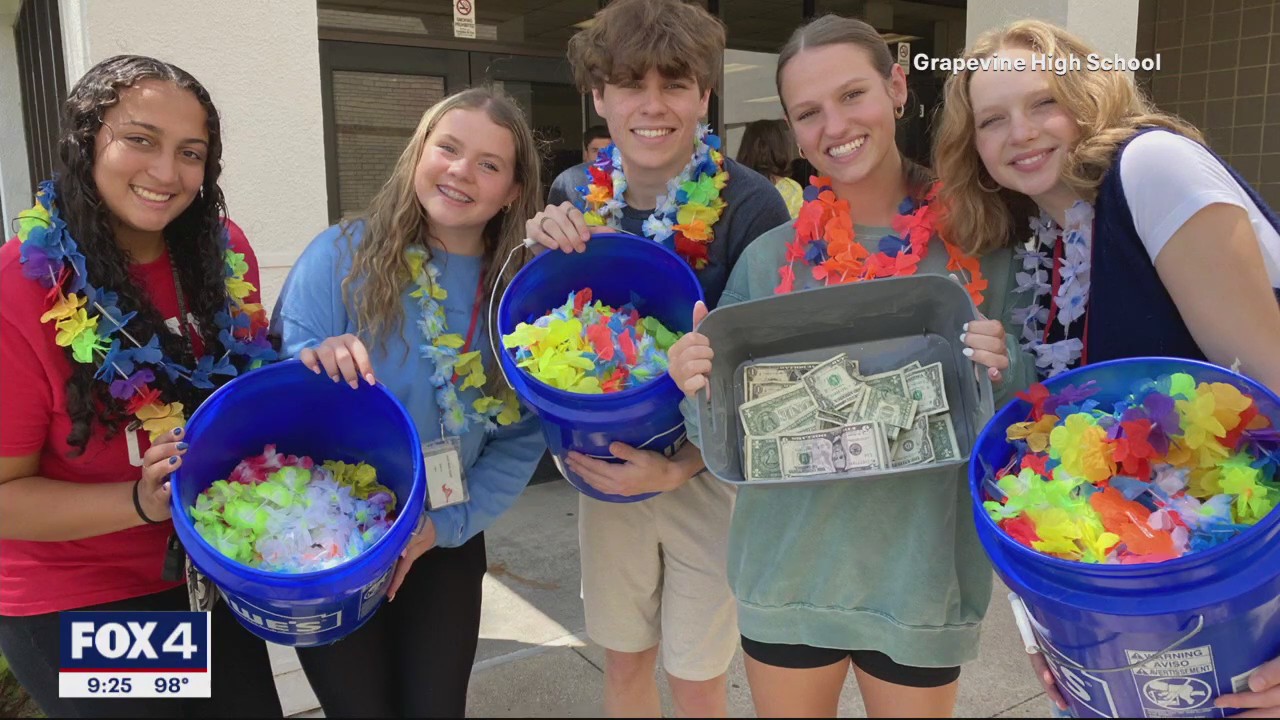 Grapevine HS cheerleaders raise money for Maui victims
