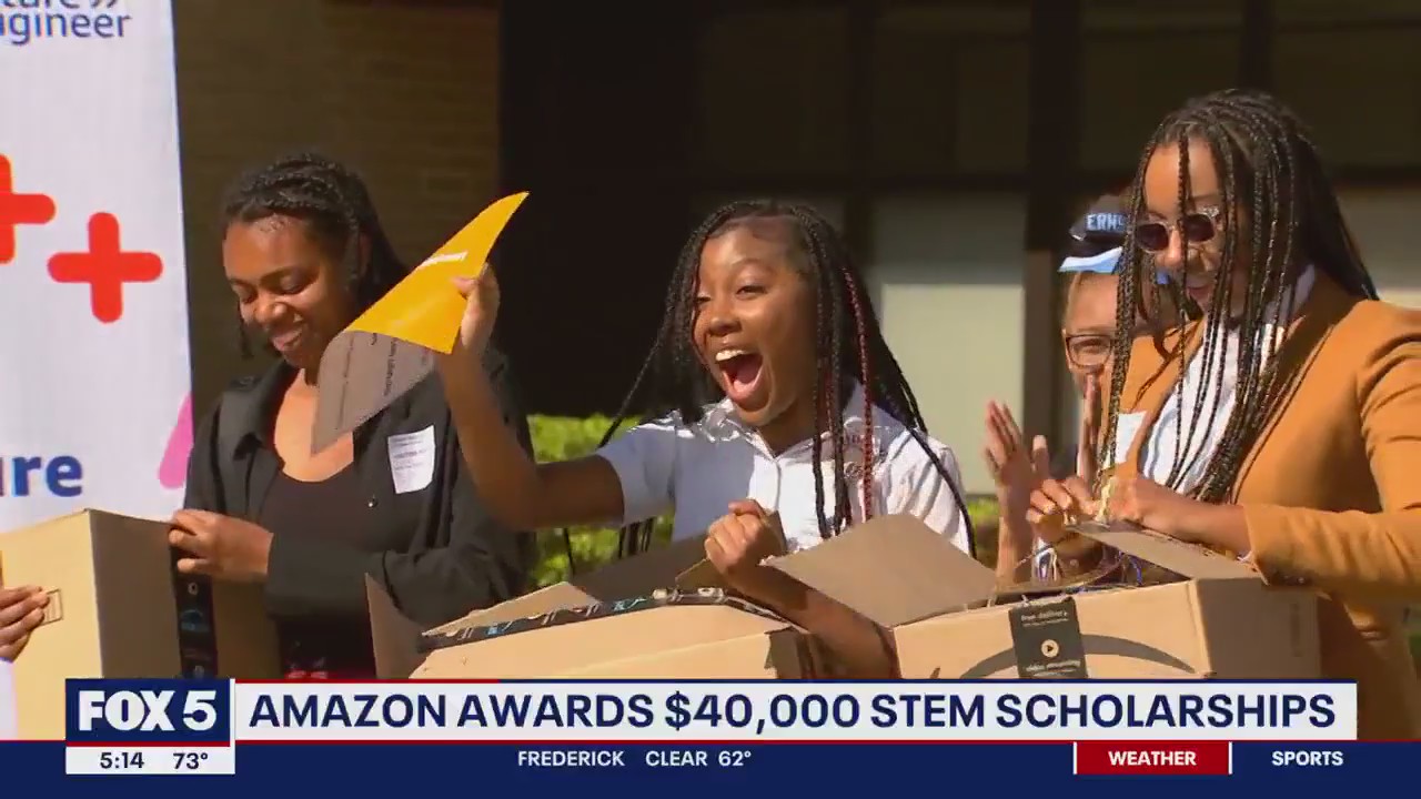 Amazon surprises Prince George's County STEM students with $40K Future Engineer scholarships