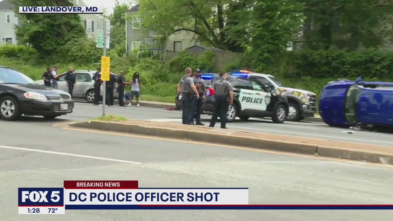 DC police officer shot, potential suspect apprehended in Landover