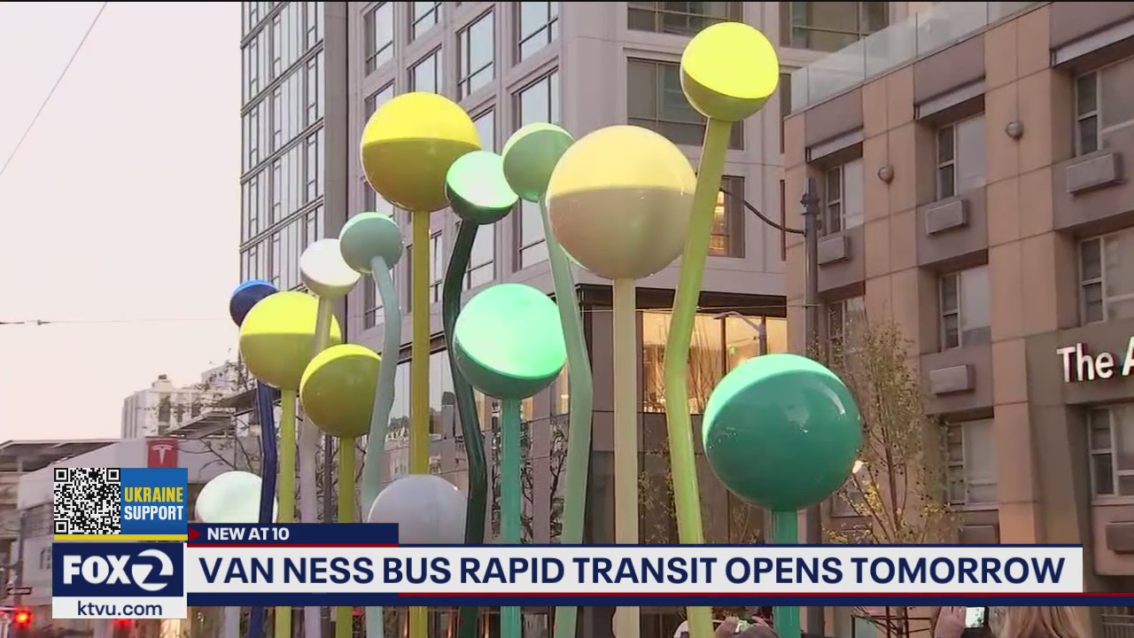 Grand Opening Friday of new SFMTA Bus Rapid Transit red lanes on busy