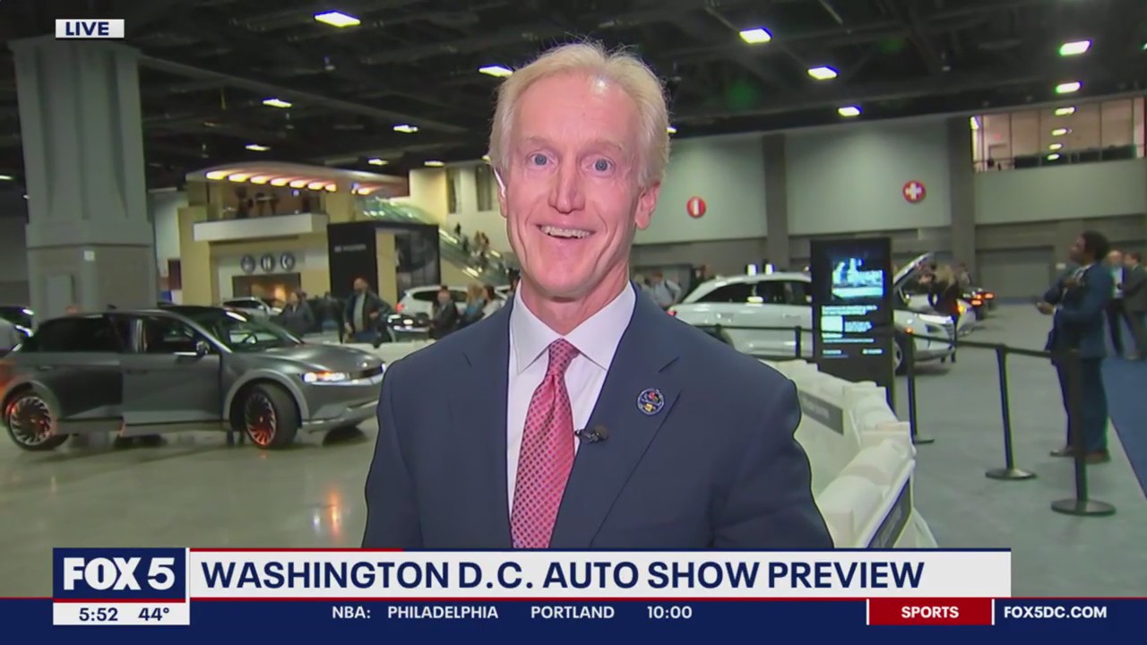 Previewing the Hyundai display at the Washington Auto Show