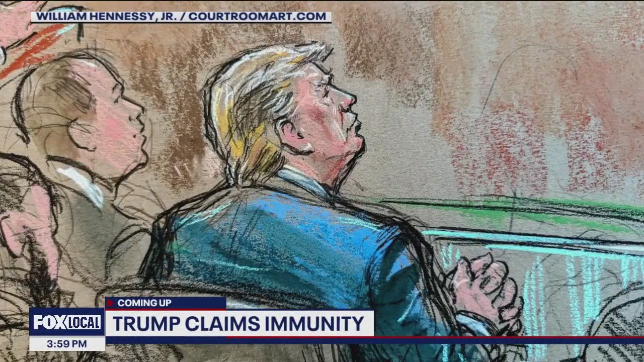 Trump appears in court hearing about immunity