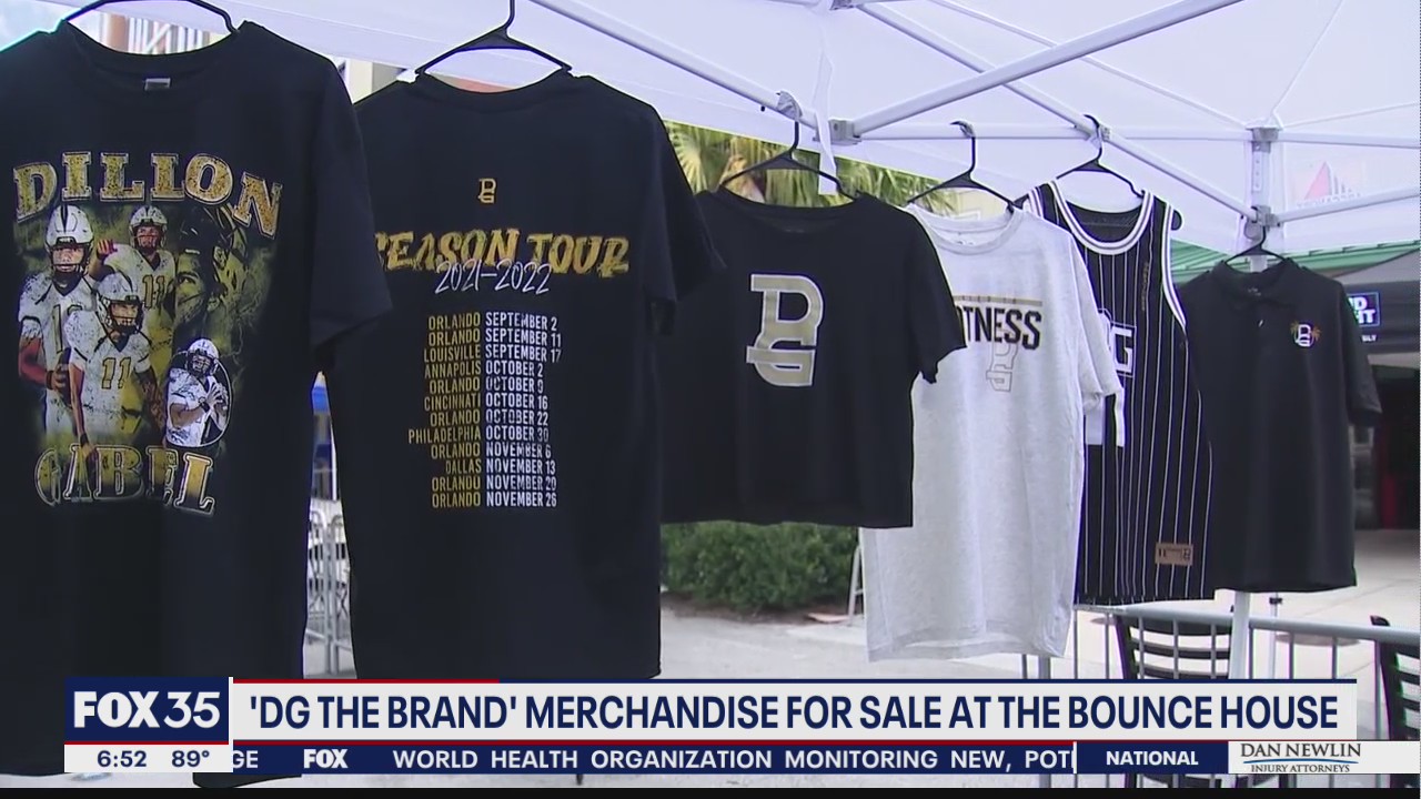 DG the brand: Merchandise for sale at The Bounce House