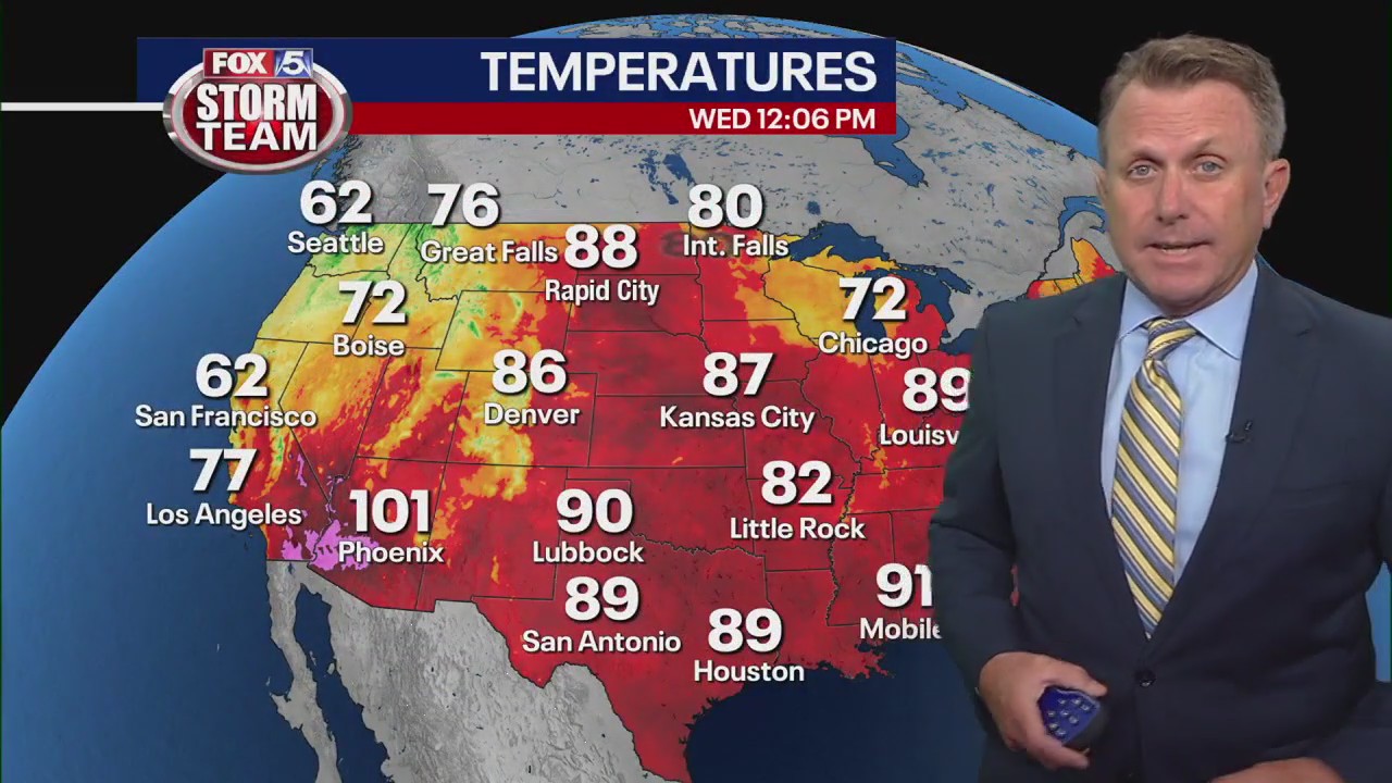 Wednesday midday forecast