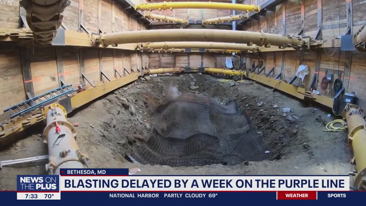 Blasting for Purple Line delayed by a week