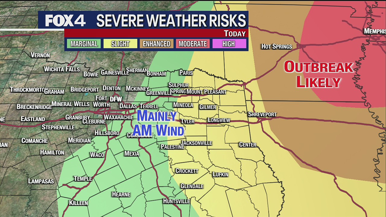DFW Forecast: Storm chances linger Wednesday morning