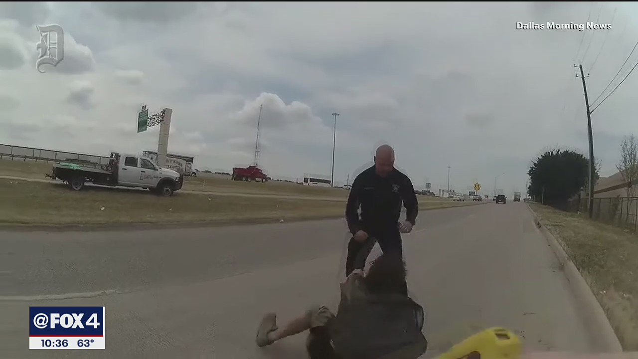Video shows Dallas paramedic punching, kicking homeless man