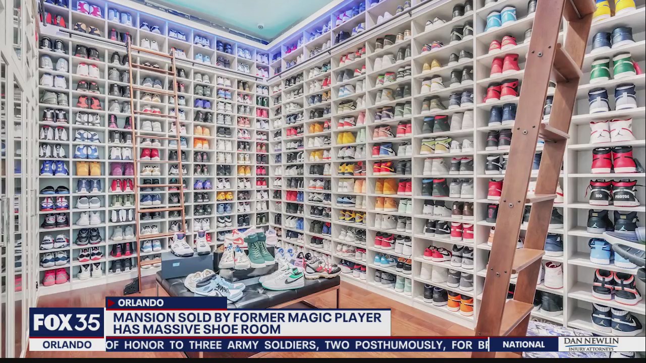 Former Orlando Magic player's shoe closet boasts around 450 pairs