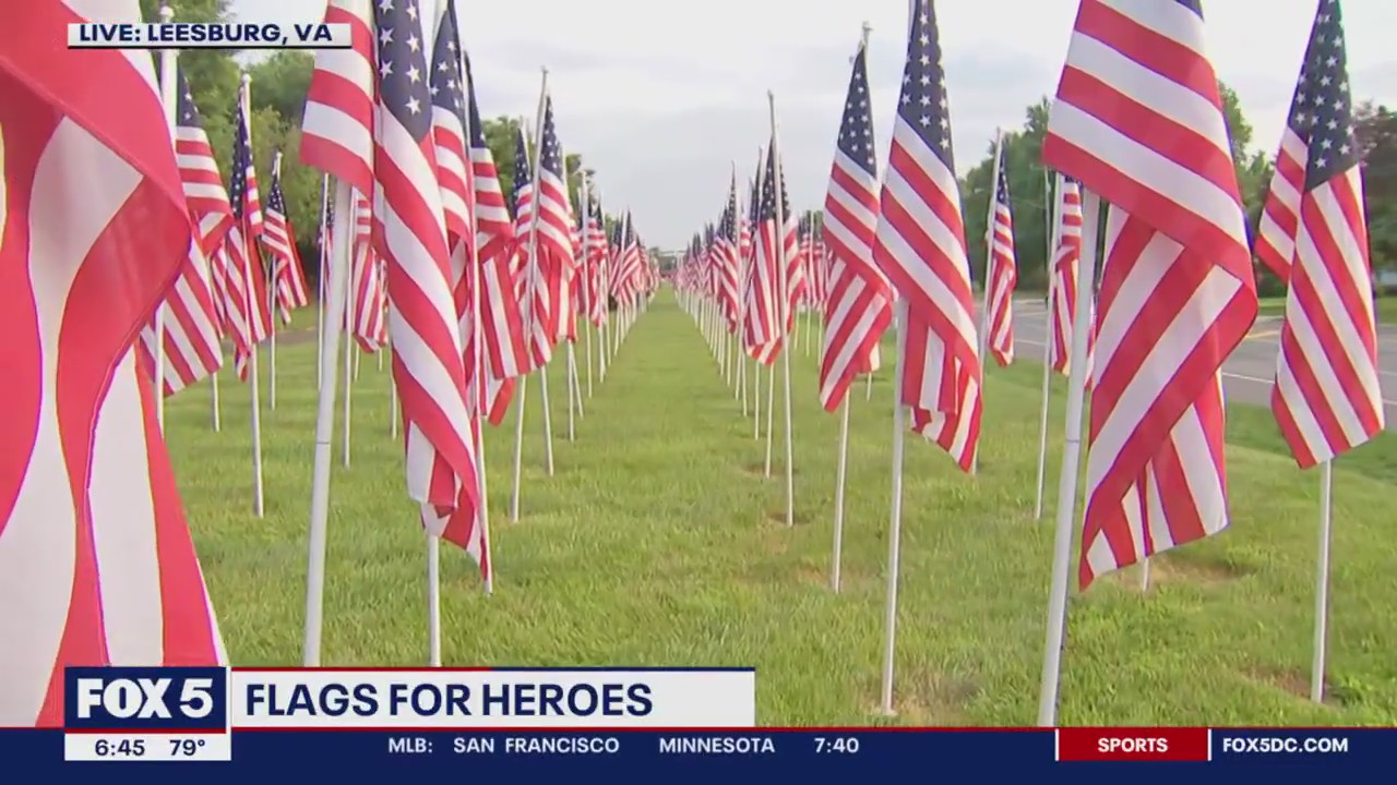 Flags for Heroes display celebrates patriotism and service in Leesburg