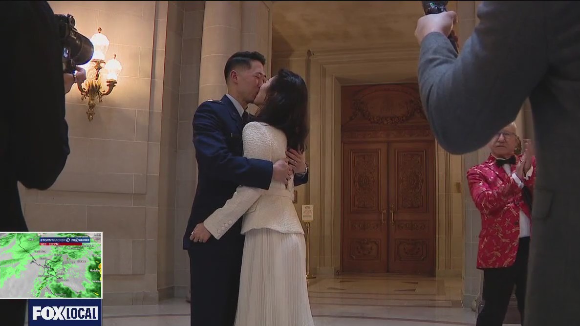 Couples wed at iconic San Francisco location on Valentine's Day