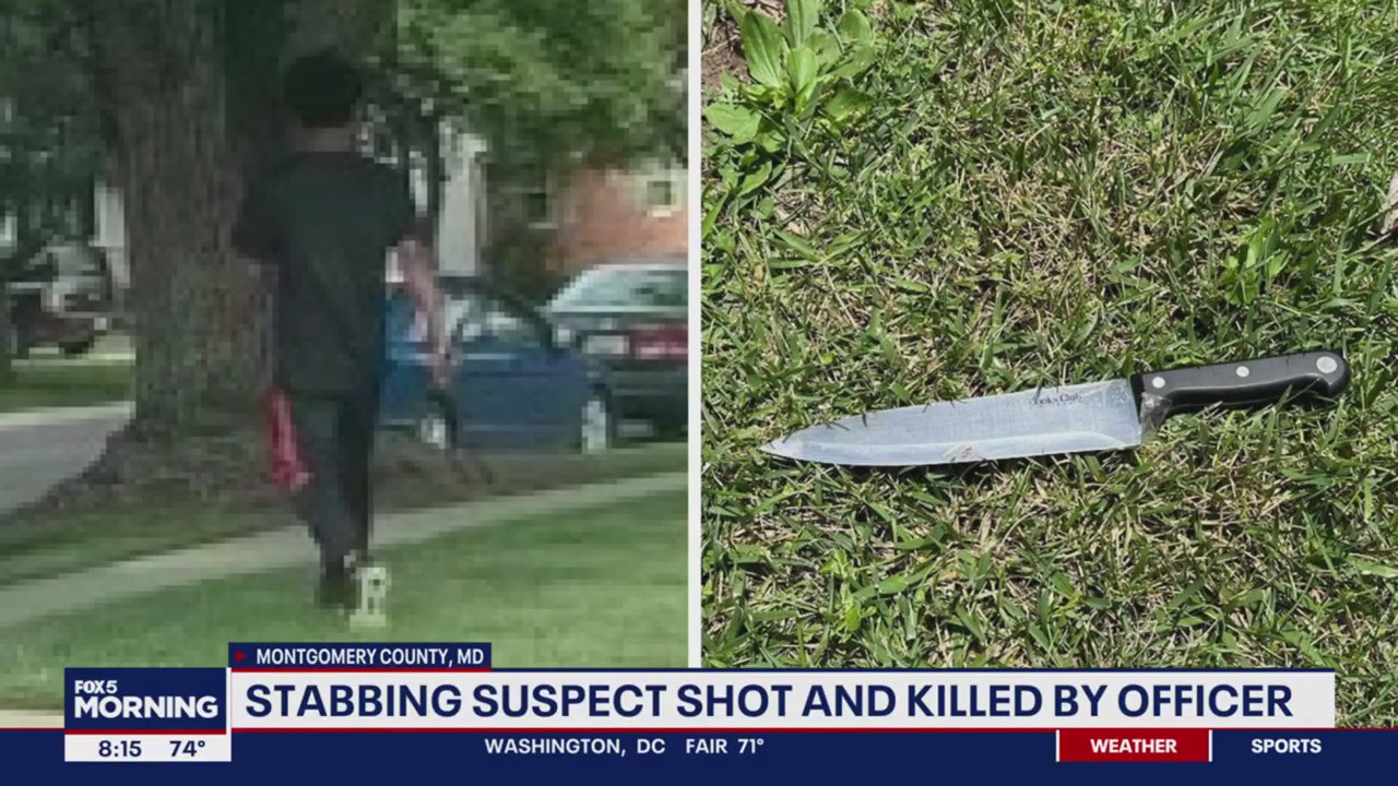 Man accused of stabbing four people shot, killed by police in Montgomery County