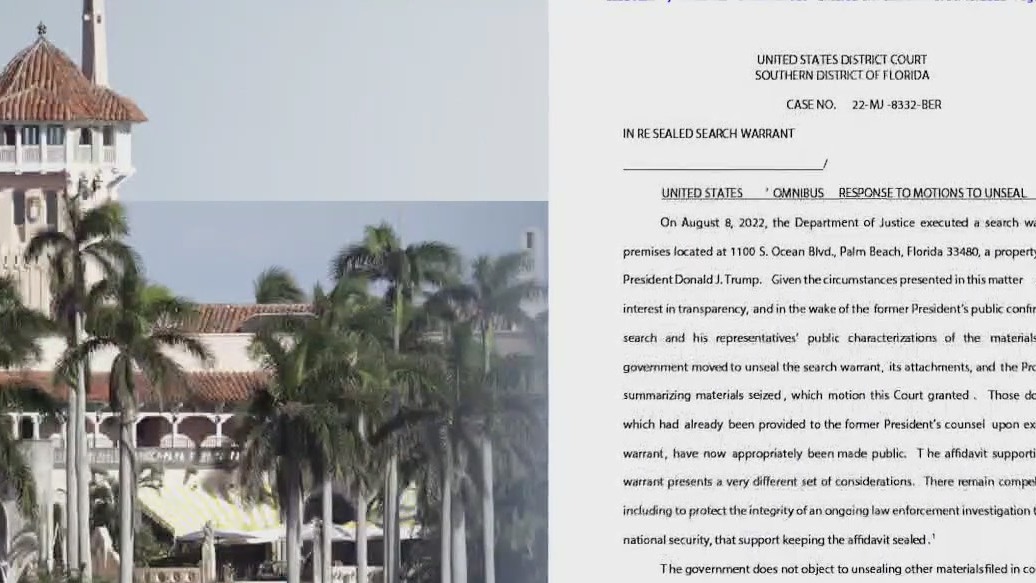 FBI Mar-a-Lago search: DOJ opposes unsealing affidavit for warrant