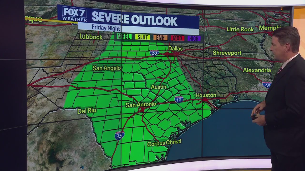 Austin weather: Severe storms possible Fri. night
