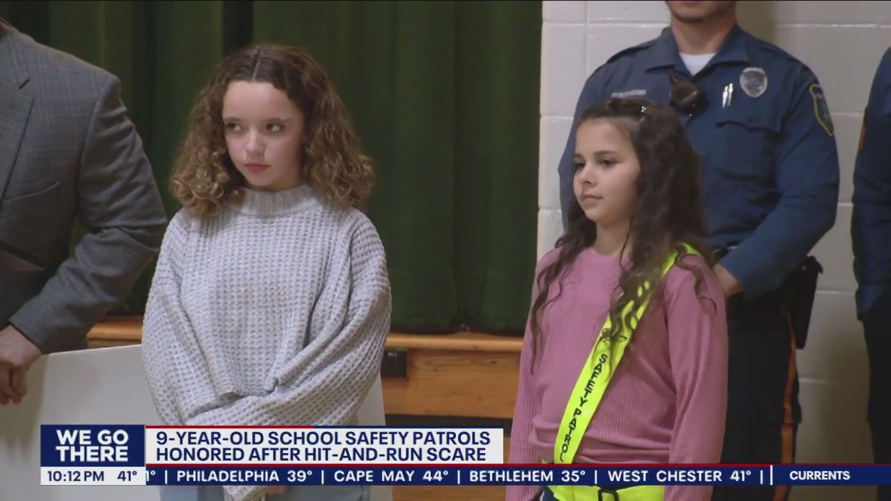 9-year-old school safety patrols honored after hit-and-run scare